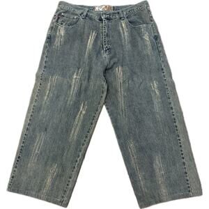 VTG 48 Jeans 42x34 Classic Denim Heritage Factory Distressed Y2K Street Skater